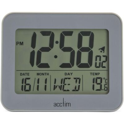 Acctim Otto Superbrite® Digital Bedside Alarm Clock in Grey Grey Acctim Otto Superbrite® Digital Bedside Alarm Clock in Grey Grey