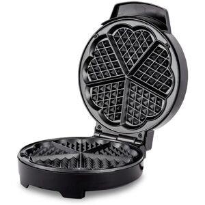Geepas 1000W Waffle Maker Iron Heart Shape Non Stick 5 Belgian Machine Baking in Black Black Geepas 1000W Waffle Maker Iron Heart Shape Non Stick 5 Belgian Machine Baking in Black Black