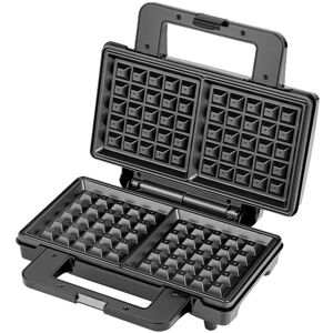 Geepas Deep Fill Waffle Maker iron Non-Stick Cooking Plates Belgian Waffle 1000W in Silver Silver Geepas Deep Fill Waffle Maker iron Non-Stick Cooking Plates Belgian Waffle 1000W in Silver Silver