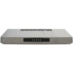 Statesman Wide Visor Cooker Hood, Top Vent Ducting in Silver Silver Statesman Wide Visor Cooker Hood, Top Vent Ducting in Silver Silver