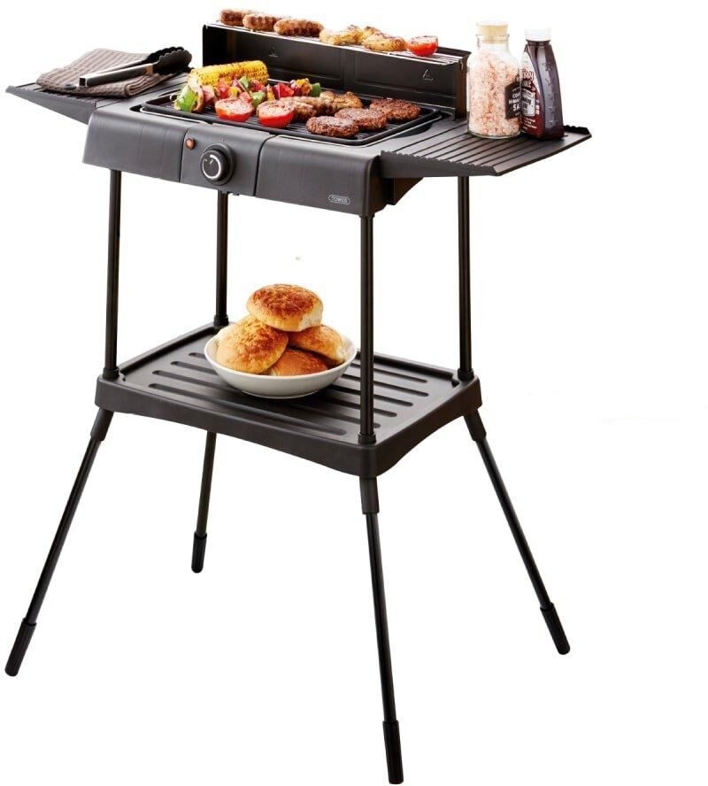 Tower Standing Electric BBQ Grill Black