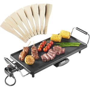 VonShef Large Teppanyaki Grill in Black Black VonShef Large Teppanyaki Grill in Black Black