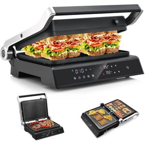 Costway 3-in-1 Electric Panini Press Grill 1200W Sandwich Maker Nonstick 5 Cooking Modes in Black Black Costway 3-in-1 Electric Panini Press Grill 1200W Sandwich Maker Nonstick 5 Cooking Modes in Black Black