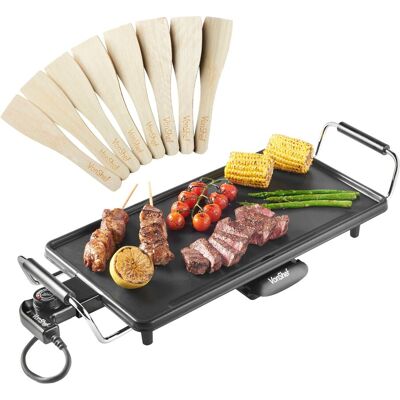 VonShef Large Teppanyaki Grill in Black Black VonShef Large Teppanyaki Grill in Black Black