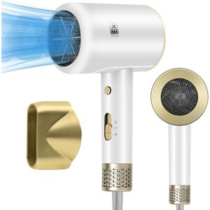 ExtraStar Professional Hair Dryer 2000W with Concentrator, 2 Temperature/2 Speeds for Salon & Home (White) in White White ExtraStar Professional Hair Dryer 2000W with Concentrator, 2 Temperature/2 Speeds for Salon & Home (White) in White White