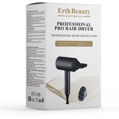 Erth Skin London Pro Hair Dryer - One Size - Hair Dryer Erth Skin London Pro Hair Dryer - One Size - Hair Dryer