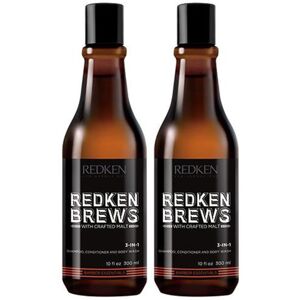 Redken Brews 3-in-1 Shampoo, Conditioner & Body Wash 300ml Double in Clear Clear Redken Brews 3-in-1 Shampoo, Conditioner & Body Wash 300ml Double in Clear Clear
