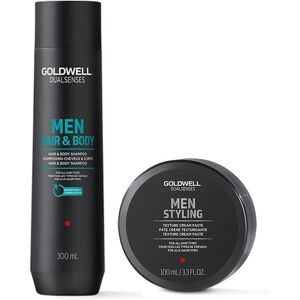 Goldwell DualSenses Men's Hair & Body Shampoo 300ml & DualSenses Texture Cream Paste 100ml Duo in Clear Clear Goldwell DualSenses Men's Hair & Body Shampoo 300ml & DualSenses Texture Cream Paste 100ml Duo in Clear Clear