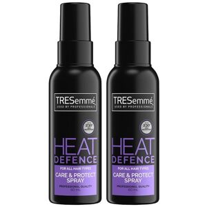 Tresemme Women's Heat Defence Spray Care & Protect 'Hair Spray' for All Hair Types, 2 Pack of 60ml in Black Black Tresemme Women's Heat Defence Spray Care & Protect 'Hair Spray' for All Hair Types, 2 Pack of 60ml in Black Black