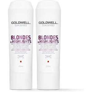 Goldwell Dual Senses Blonde & Highlights Anti-Yellow Conditioner 200ml Double in Clear Clear Goldwell Dual Senses Blonde & Highlights Anti-Yellow Conditioner 200ml Double in Clear Clear