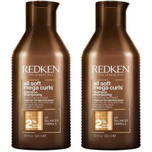 Redken All Soft Mega Curl Shampoo 300ml Double in Clear Clear Redken All Soft Mega Curl Shampoo 300ml Double in Clear Clear