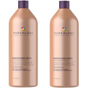 Pureology Nanoworks Gold Conditioner 1000ml Supersize Double Pack in Clear Clear Pureology Nanoworks Gold Conditioner 1000ml Supersize Double Pack in Clear Clear