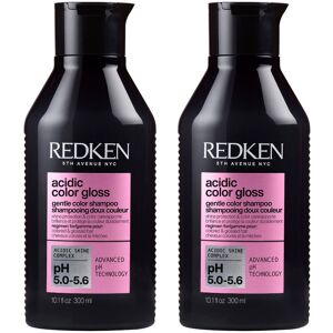 Redken Unisex Acidic Color Gloss Shampoo - Clear 300ml Double Pack Redken Unisex Acidic Color Gloss Shampoo - Clear 300ml Double Pack