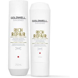 Goldwell Unisex Dual Senses Rich Repair Restoring Shampoo & Conditioner Duo - Clear Goldwell Unisex Dual Senses Rich Repair Restoring Shampoo & Conditioner Duo - Clear