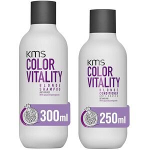 KMS Color Vitality Blonde Shampoo 300ml & Conditioner 250ml Duo in Clear Clear KMS Color Vitality Blonde Shampoo 300ml & Conditioner 250ml Duo in Clear Clear