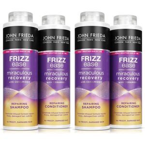 John Frieda Women's Frizz Ease Recovery 'Shampoo & Conditioner' Duo 500ml 2pk in Purple Purple John Frieda Women's Frizz Ease Recovery 'Shampoo & Conditioner' Duo 500ml 2pk in Purple Purple