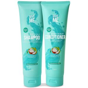 Give Me Sensitive Scalp Shampoo & Conditioner Duo - Tea Tree & Coconut Oil - 300ml in Blue Size: 300g Blue 300g Give Me Sensitive Scalp Shampoo & Conditioner Duo - Tea Tree & Coconut Oil - 300ml in Blue Size: 300g Blue 300g