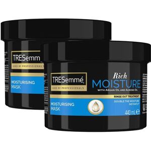 Tresemme Women's Moisture 'Rich Mask' Enriched with Argan Oil & Almond Oil, 2 Pack of 440ml in Black Black Tresemme Women's Moisture 'Rich Mask' Enriched with Argan Oil & Almond Oil, 2 Pack of 440ml in Black Black