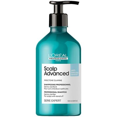 L'Oreal Professionnel Serie Expert Scalp Advanced Anti-Dandruff Dermo-Clarifier Shampoo 500ml in Clear Clear L'Oreal Professionnel Serie Expert Scalp Advanced Anti-Dandruff Dermo-Clarifier Shampoo 500ml in Clear Clear