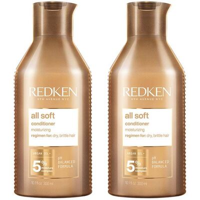 Redken All Soft Conditioner 300ml Double in Clear Clear Redken All Soft Conditioner 300ml Double in Clear Clear