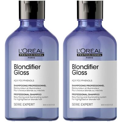 L'Oreal Professionnel Serie Expert Blondifier Shampoo Gloss 300ml Double in Clear Clear L'Oreal Professionnel Serie Expert Blondifier Shampoo Gloss 300ml Double in Clear Clear