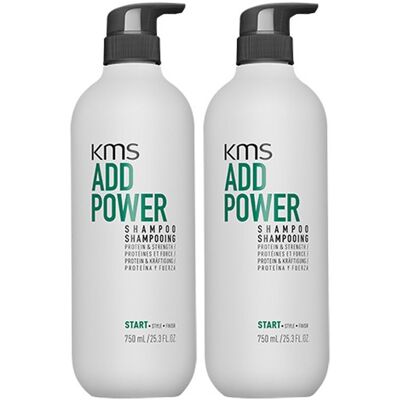 KMS AddPower Shampoo 750ml Double in Clear Clear KMS AddPower Shampoo 750ml Double in Clear Clear