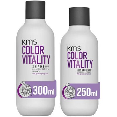 KMS Color Vitality Shampoo 300ml & Conditioner 250ml Duo in Clear Clear KMS Color Vitality Shampoo 300ml & Conditioner 250ml Duo in Clear Clear