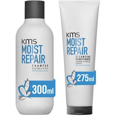 KMS Moist Repair Shampoo 300ml & Cleansing Conditioner 275ml Duo in Clear Clear KMS Moist Repair Shampoo 300ml & Cleansing Conditioner 275ml Duo in Clear Clear