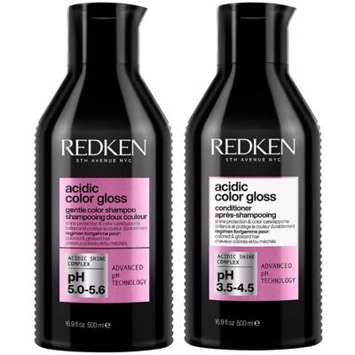 Redken Acidic Color Gloss Shampoo Conditioner Duo in Clear Clear Redken Acidic Color Gloss Shampoo Conditioner Duo in Clear Clear