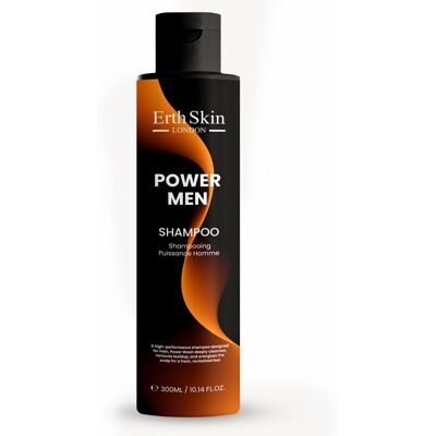 Erth Skin London Men's Power Men Shampoo 300ml in Clear Clear Erth Skin London Men's Power Men Shampoo 300ml in Clear Clear