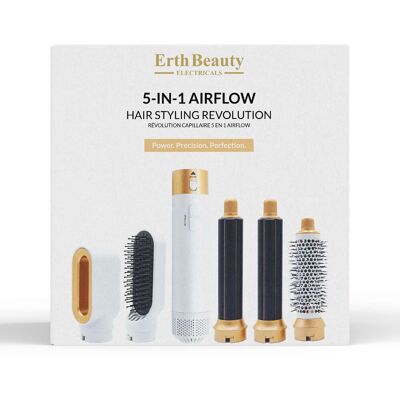 Erth Skin London Women's 5 IN 1 Airflow Hair Styling Revolution (OFG) in White White Erth Skin London Women's 5 IN 1 Airflow Hair Styling Revolution (OFG) in White White