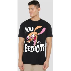 Paramount Home Entertainment Ren & Stimpy You Eediot Unisex T-Shirt, Black Size: 2XL Black 2XL Paramount Home Entertainment Ren & Stimpy You Eediot Unisex T-Shirt, Black Size: 2XL Black 2XL
