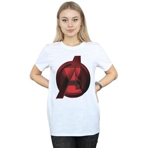 Marvel Women's Black Widow Movie Avengers Logo Cotton Boyfriend T-Shirt in White Size: 2XL White 2XL Marvel Women's Black Widow Movie Avengers Logo Cotton Boyfriend T-Shirt in White Size: 2XL White 2XL