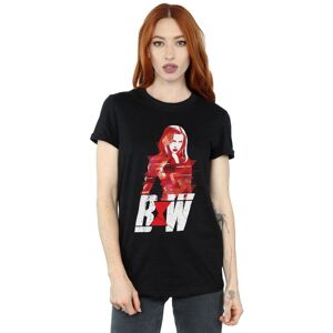 Marvel Women's Black Widow Movie Logo Artwork Cotton Boyfriend T-Shirt Size: Medium Black M Marvel Women's Black Widow Movie Logo Artwork Cotton Boyfriend T-Shirt Size: Medium Black M