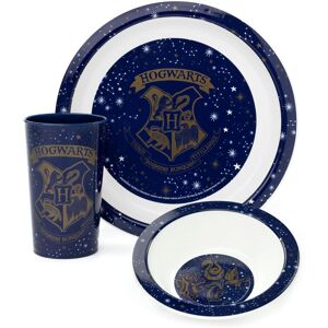 Harry Potter 3 Piece Tableware Set Unisex Kids Navy Official in Blue Blue Harry Potter 3 Piece Tableware Set Unisex Kids Navy Official in Blue Blue