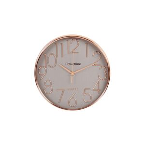 HOMETIME Round Plastic Wall Clock Gold Raised Numbers 30cm