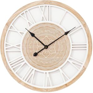 Hometime Round Wooden Wall Clock 60 cm