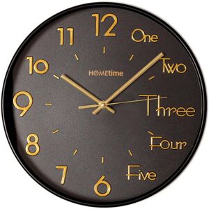 Hometime Round Wall Clock Black 30 cm