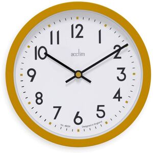 Acctim Elstow Small Kitchen Wall Clock Quartz Retro Style 20cm in Yellow Yellow Acctim Elstow Small Kitchen Wall Clock Quartz Retro Style 20cm in Yellow Yellow