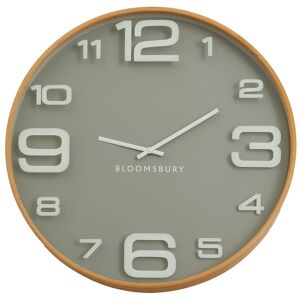 Orsina Large Wall Clock, Grey & Natural Finish 60cm Round Clock With Glass Panel, Dual-Tone Wooden Wall Clock Grey Orsina Large Wall Clock, Grey & Natural Finish 60cm Round Clock With Glass Panel, Dual-Tone Wooden Wall Clock Grey
