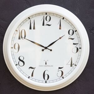 Primrose Outdoor Garden Clock Antique White Perfect Time Radio Controlled 57.5 cm White Primrose Outdoor Garden Clock Antique White Perfect Time Radio Controlled 57.5 cm White