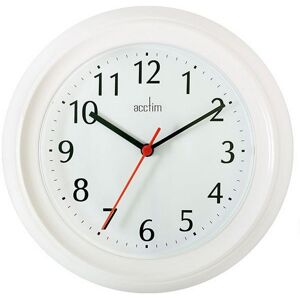 Acctim Wycombe Wall Clock in White White Acctim Wycombe Wall Clock in White White
