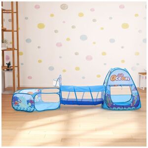 Living and Home 3-in-1 Kids Pop Up Play Tent Set Outdoor Playhouse in Blue Blue Living and Home 3-in-1 Kids Pop Up Play Tent Set Outdoor Playhouse in Blue Blue