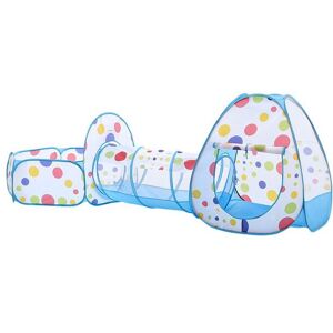 Living and Home 3-in-1 Play Tent Set Outdoor Playhouse for Kids in Blue Blue Living and Home 3-in-1 Play Tent Set Outdoor Playhouse for Kids in Blue Blue