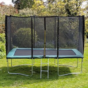 Artemis Home Kanga 8x12FT Rectangular Trampoline with Green Padding Green Artemis Home Kanga 8x12FT Rectangular Trampoline with Green Padding Green