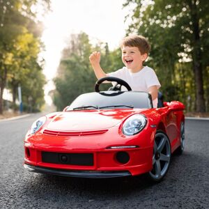 AIYAPLAY 12V Licensed RUF GT Kids Ride on Car with Suspension, Remote Control in Red Red AIYAPLAY 12V Licensed RUF GT Kids Ride on Car with Suspension, Remote Control in Red Red