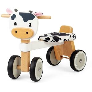 Bigjigs Toys Wodoen Ride On Cow in White White Bigjigs Toys Wodoen Ride On Cow in White White