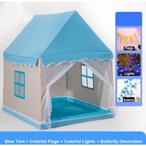 Leaper New Children's Tent Playhouse Portable Folding Castle Tent with Decoration in Blue Blue Leaper New Children's Tent Playhouse Portable Folding Castle Tent with Decoration in Blue Blue