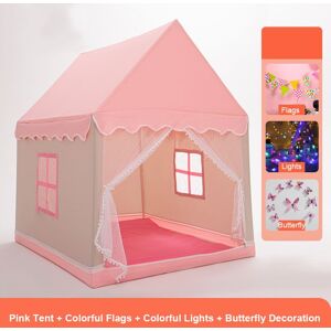 Leaper New Children's Tent Playhouse Portable Folding Castle Tent with Decoration in Pink Pink Leaper New Children's Tent Playhouse Portable Folding Castle Tent with Decoration in Pink Pink
