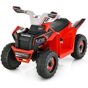 Costway Ride on Car 6V Battery Powered ATV 4 Wheeler Quad Toy Electric Vehicle in Red Red Costway Ride on Car 6V Battery Powered ATV 4 Wheeler Quad Toy Electric Vehicle in Red Red